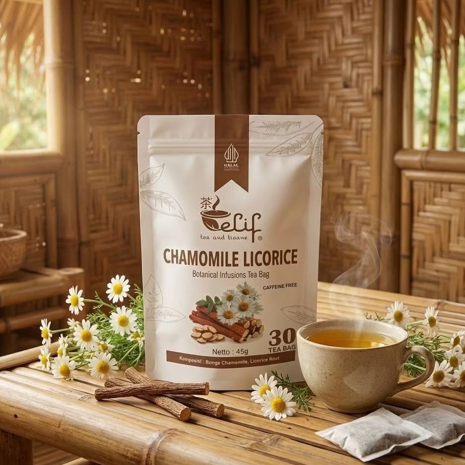 No. 1 GERD Asam Lambung Anxiety Penenang | Chamomile Licorice Tea - 30 Kantong | Elif Tea And Tisane