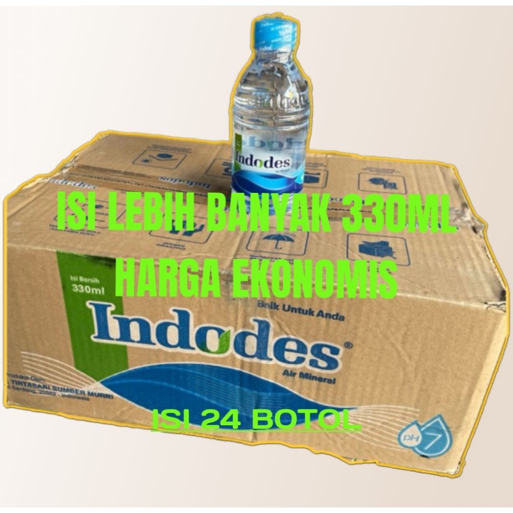 Jual Indodes botol 330ml per dus isi 24botol air mineral 1karton ...