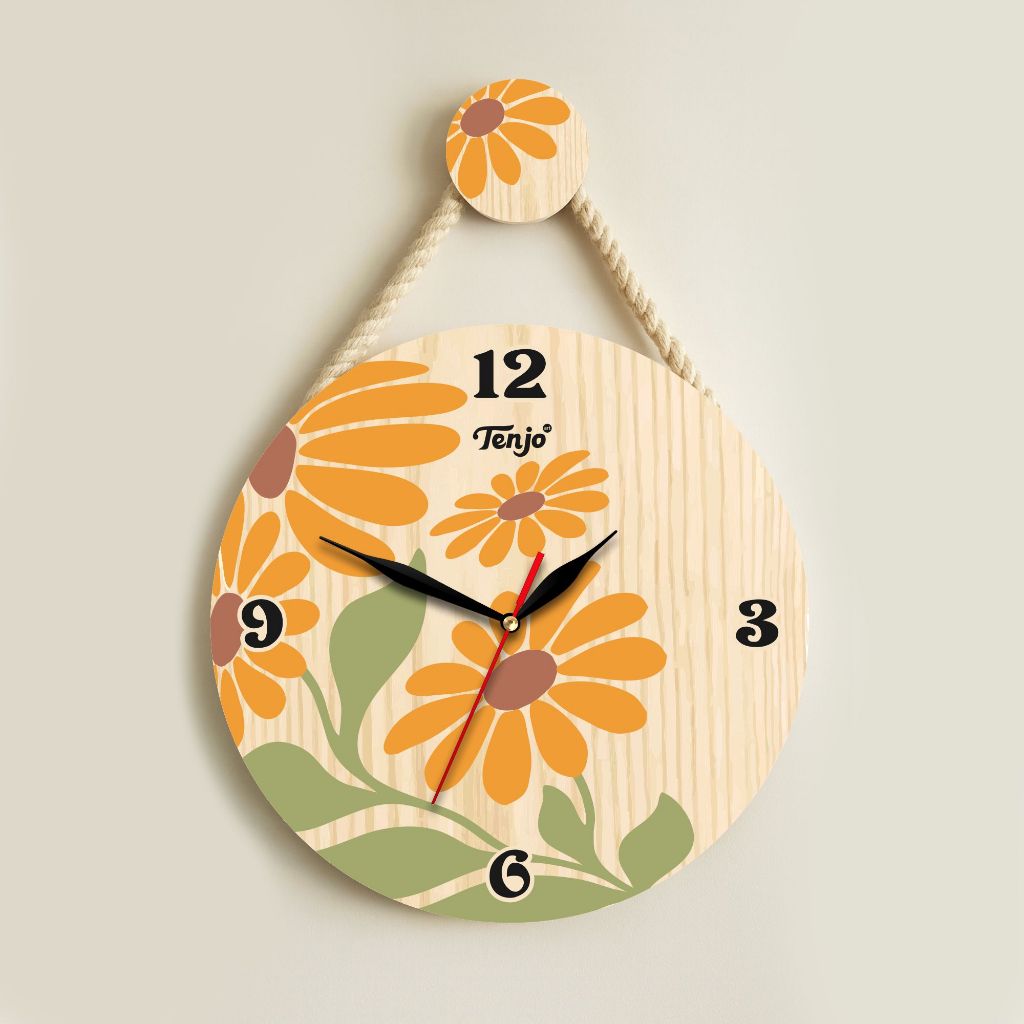 Jual JAM DINDING GANTUNG TALI / JAM DINDING KAYU AESTHETIC / JAM ...