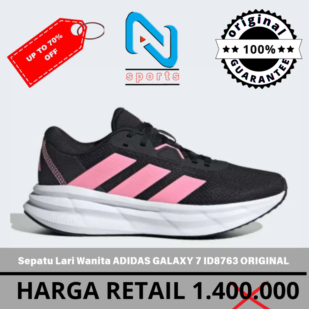 Jual Sepatu Lari Wanita ADIDAS GALAXY 7 ID8763 ORIGINAL 100% | Shopee ...