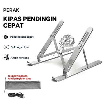 MANU Dudukan Tablet Laptop Pendingin Aluminium Stand 7 Level Ketinggian Dapat Diatur Desain