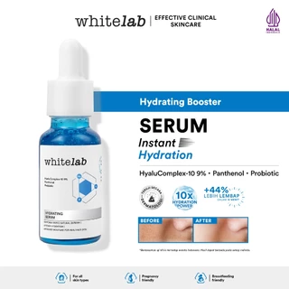 Whitelab Hydrating Serum - Serum Kulit Kering Perkuat Hidrasi untuk Kulit Lembap, Halus & Kenyal dengan Hyaluronic, Panthenol & Probiotic [BPOM]
