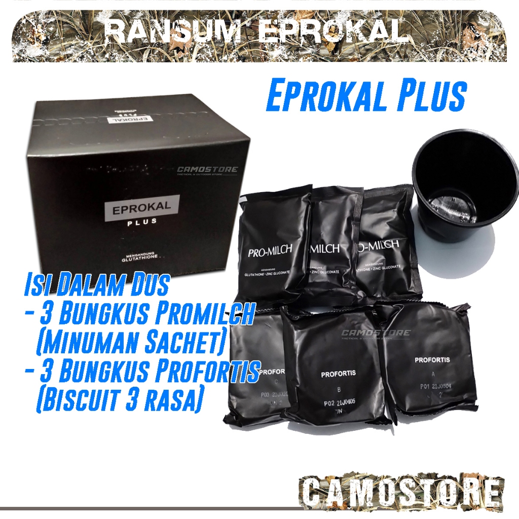 Jual Ransum Makanan instan TNI Polri MRE Eprokal Promilch Profortis ...