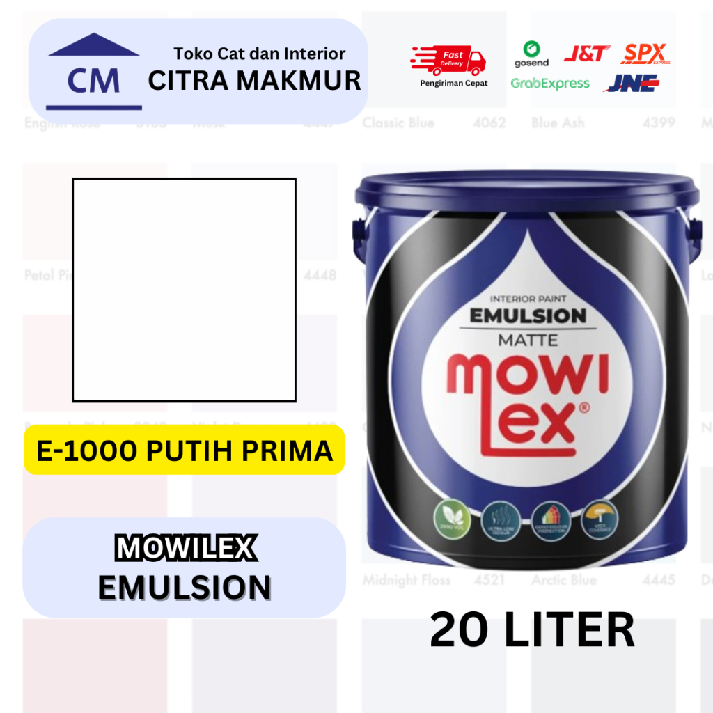 Jual MOWILEX EMULSION 20 Ltr - Putih Prima E-1000 ( Bisa Request dan ...
