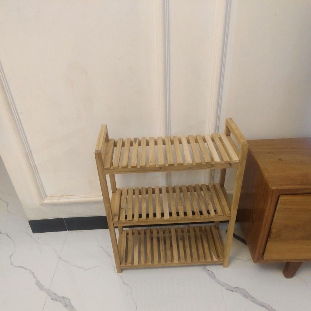 Jual rak sepatu kayu jati minimalis | Shopee Indonesia