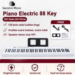Benston Music-Keyboard elektrik lipat 88 tuts portabel charging rumah anak/pemula, 88-tuts piano lipat piano elektrik pintar