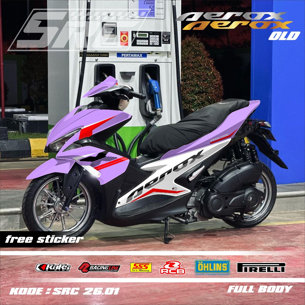 Jual COD Sticker Full Body Yamaha Aerox Lama Old VVA 2016 2017 2018 ...