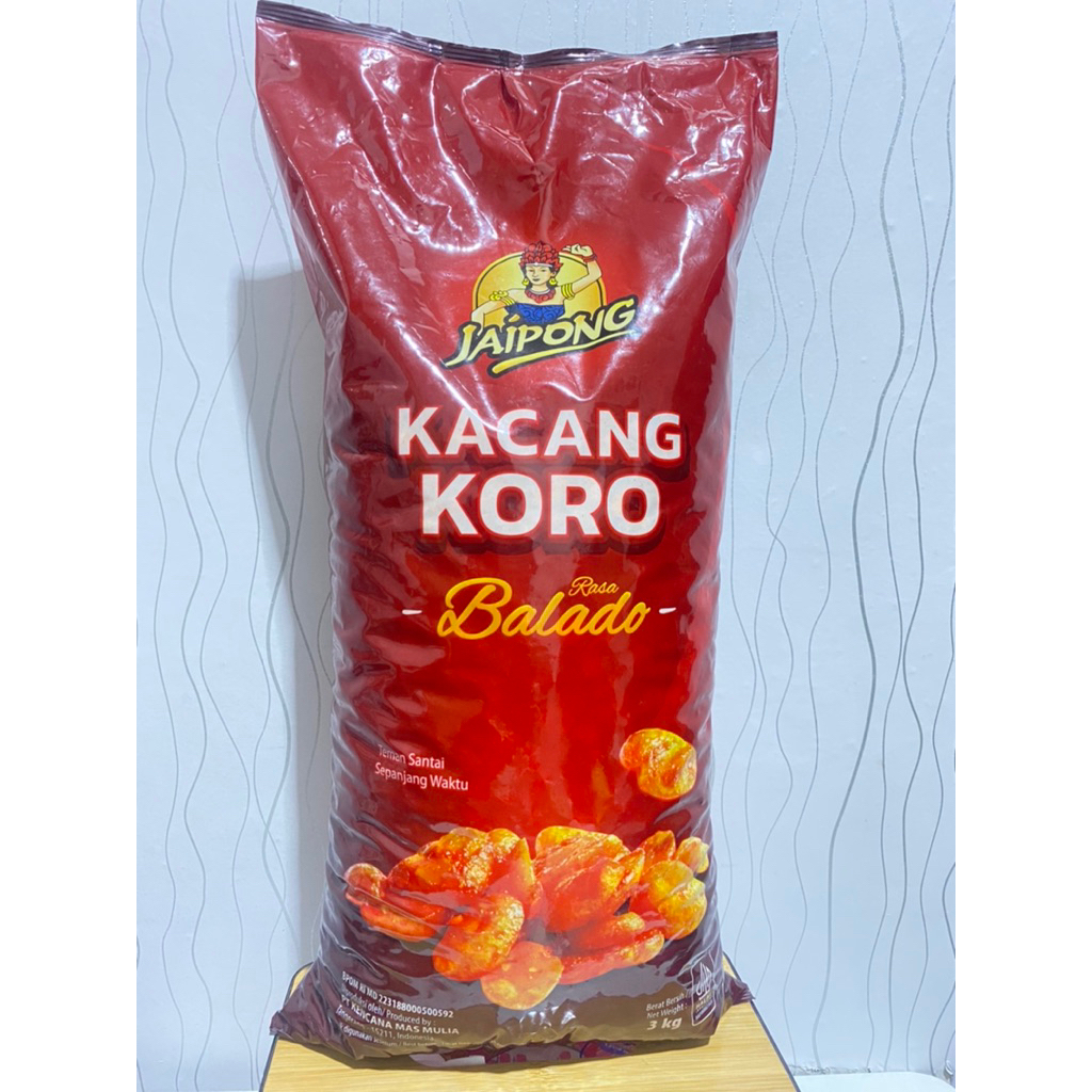 Jual Jaipong Kacang Koro Rasa Balado 500 Gram | Shopee Indonesia