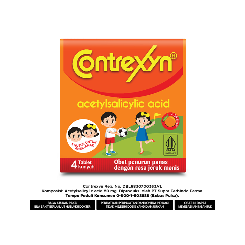 Jual Contrexyn - Obat Penurun Demam Untuk Anak isi 4'Tablet/strip ...