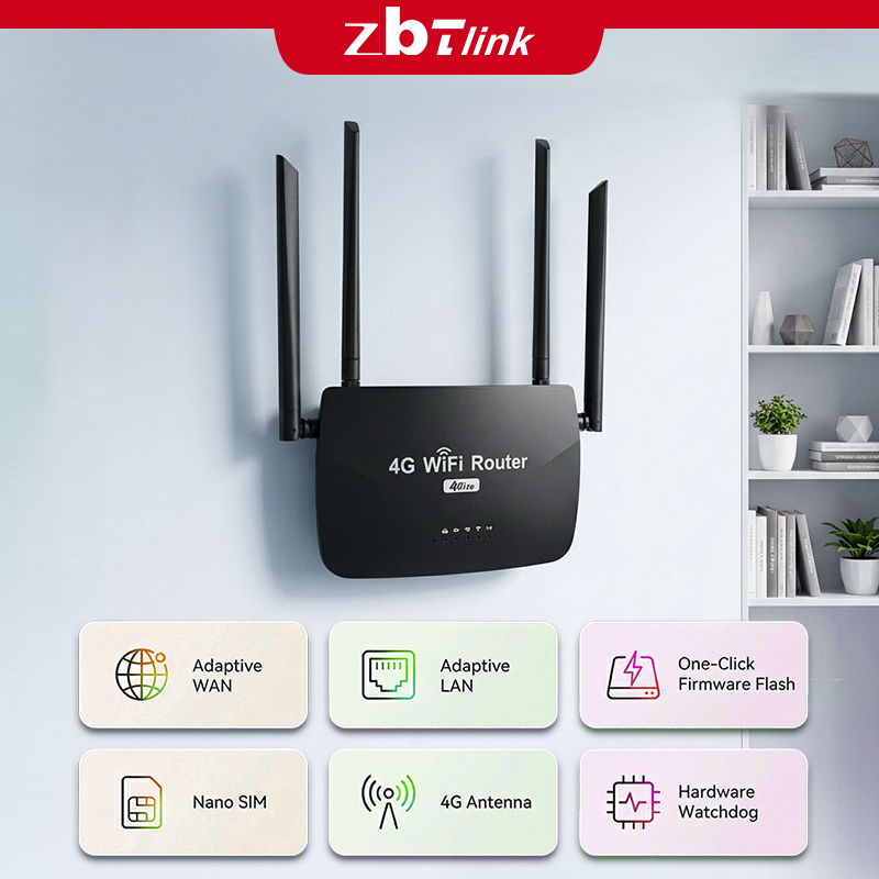 Zbtlink | 500Mbps | Wireless Home Modem | WiFi Router | 4G WiFi Router