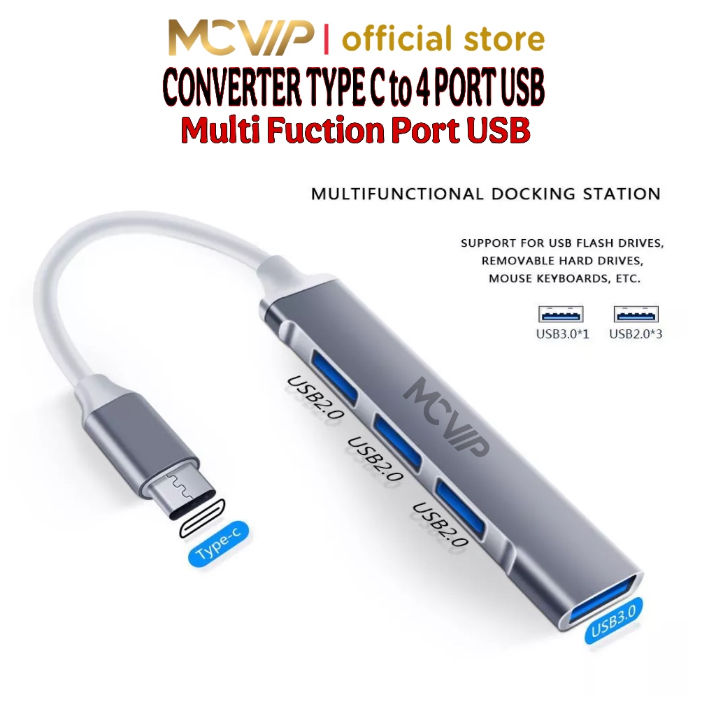 Jual MCVIP USB HUB 3.0 Type C USB HUB 4 in 1 OTG Adapter Multi Function ...