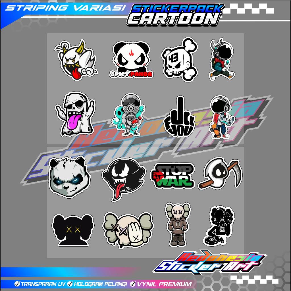 Jual STIKER PACK CARTOON VIRAL / STICKER KARTUN WATERPROOF ANTI AIR ...