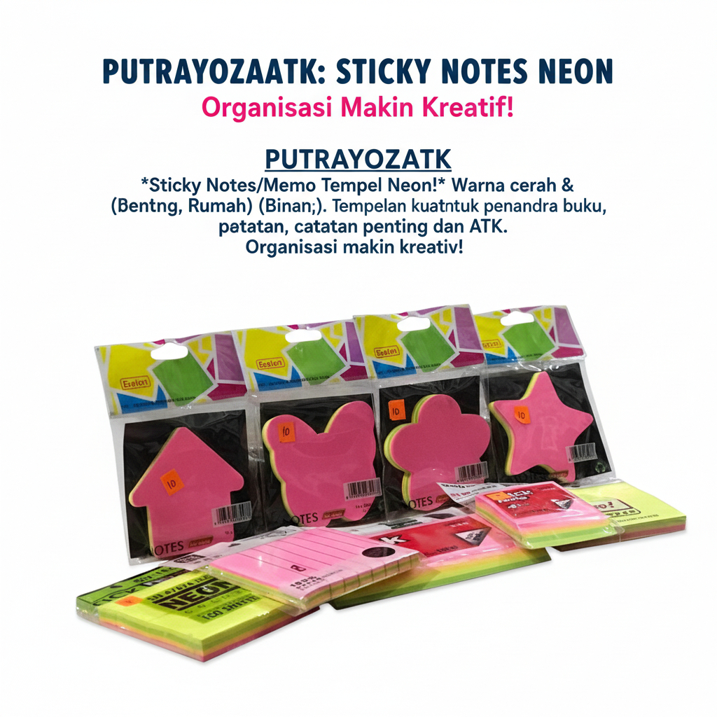 Jual STICK NOTE / STICKY NOTE BERBAGAI MACAM BENTUK DAN UKURAN | Shopee ...