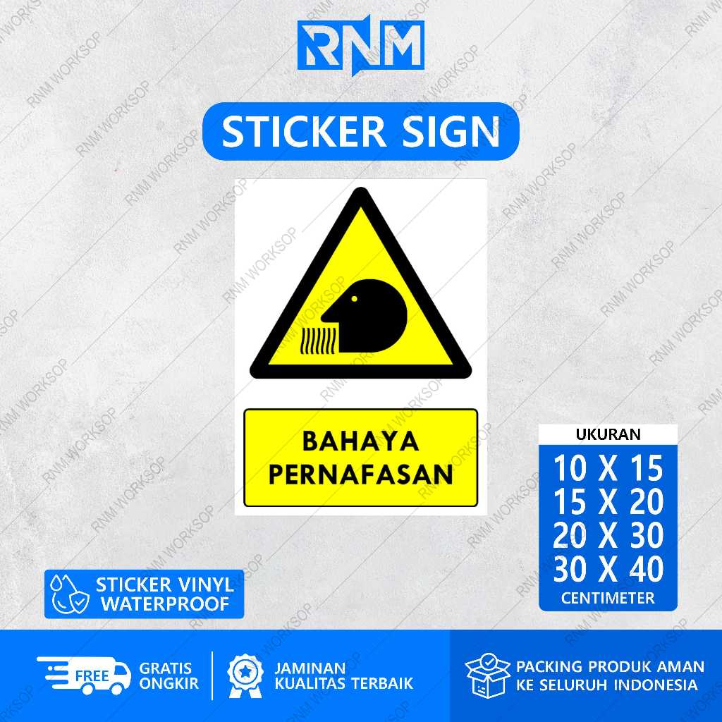 Jual STIKER SAFETY SIGN RAMBU K3 BAHAYA PERNAFASAN | Shopee Indonesia