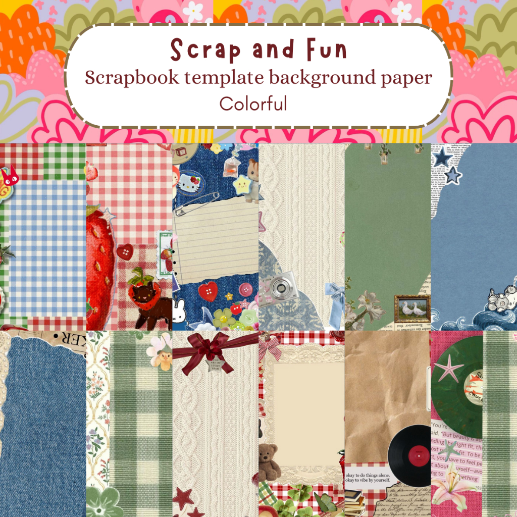 Jual [INFINITY] Scrap & Fun template Scrapbook background deco paper ...