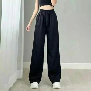 Celana Panjang Sweatpants Basic Kulot Highwaist Korean Style Training Loose Pants Casual Lembut