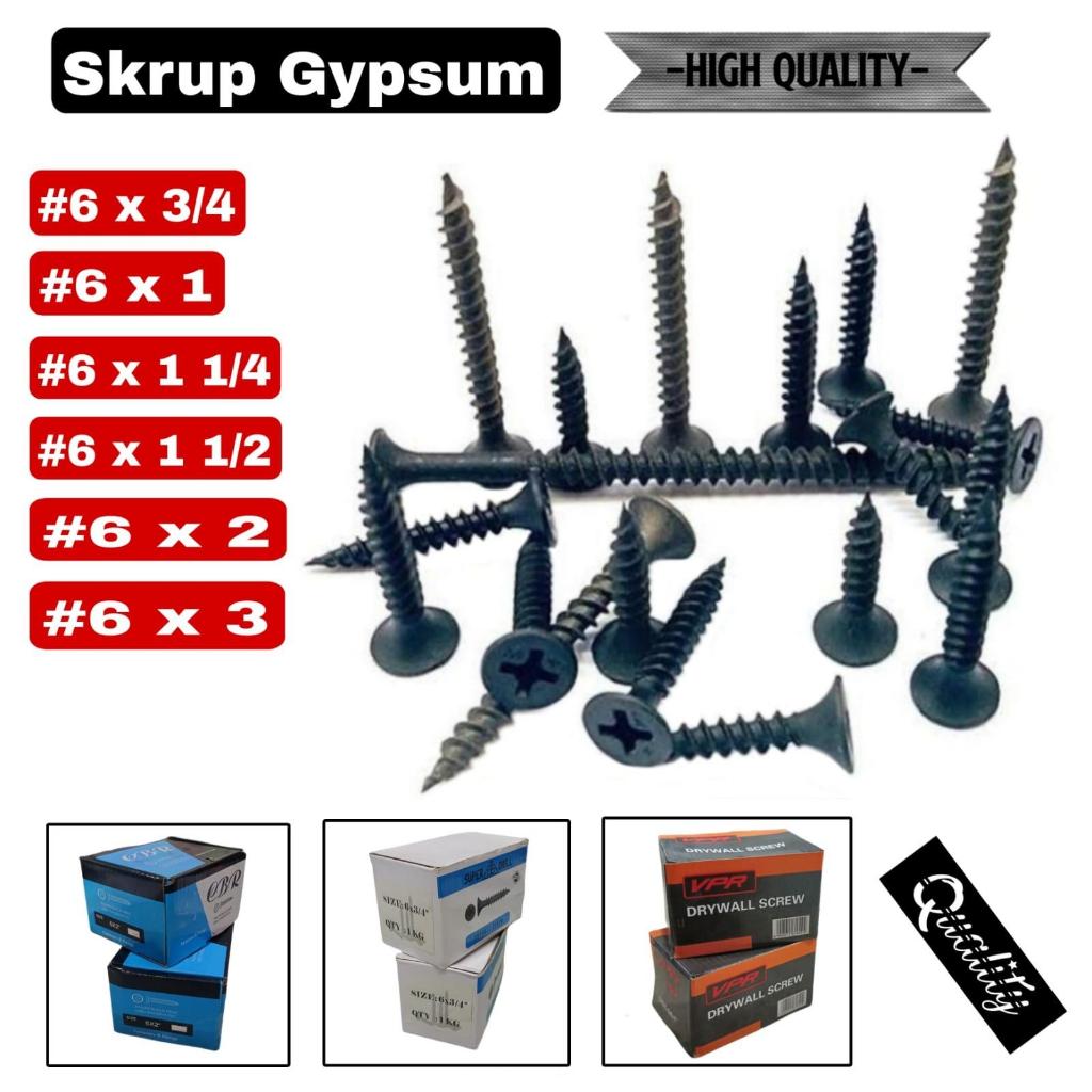 Jual Skrup Gipsum / Skrup Gypsum / Skrup Hitam / Skrup Tajam - PER BOX ...