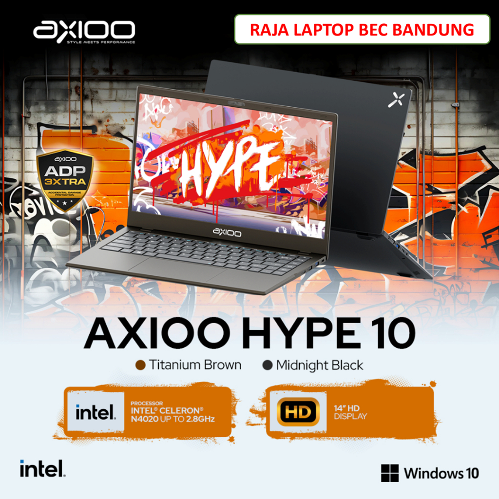 Jual Laptop Axioo Hype 10 Intel N4020 Ram 8GB SSD 512GB 14
