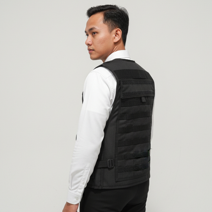 Jual Rompi Body Vest Anti Angin Tebal Tactical Hitam Polos Bisa Untuk ...