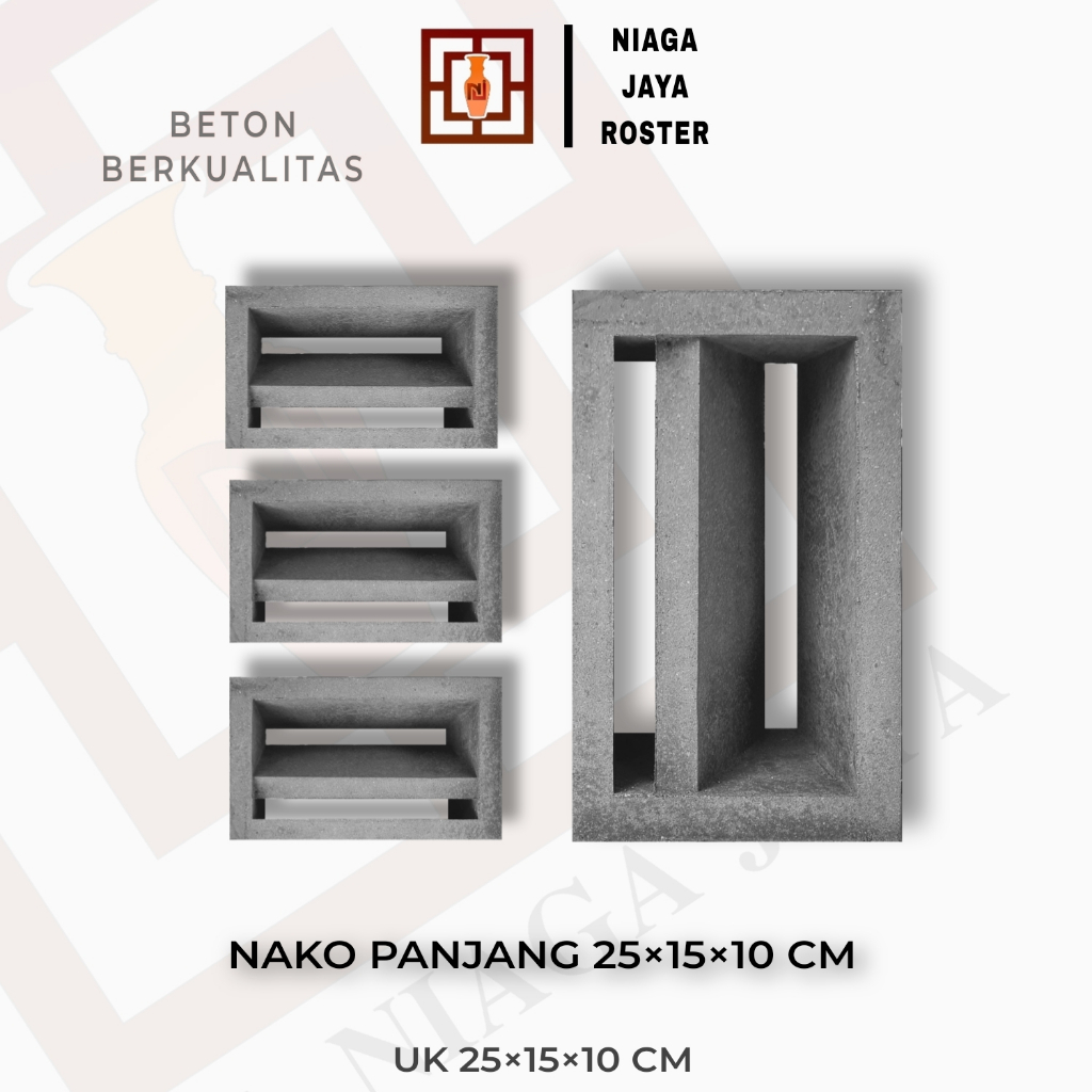 Jual NIAGA JAYA ROSTER - Roster Beton Minimalis Nako Panjang, Dua Sisi ...