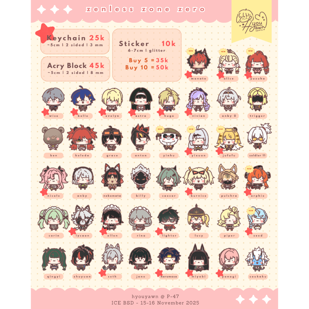 Jual ACRYLIC BLOCK Zenless Zone Zero ZZZ Fanmerch by Hyouyawn | Shopee ...