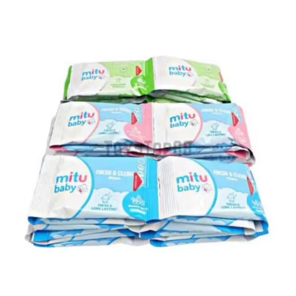 Jual MITU TISUE BASAH MINI /TISSUE BASAH RENCENG ISI 12PCS | Shopee ...