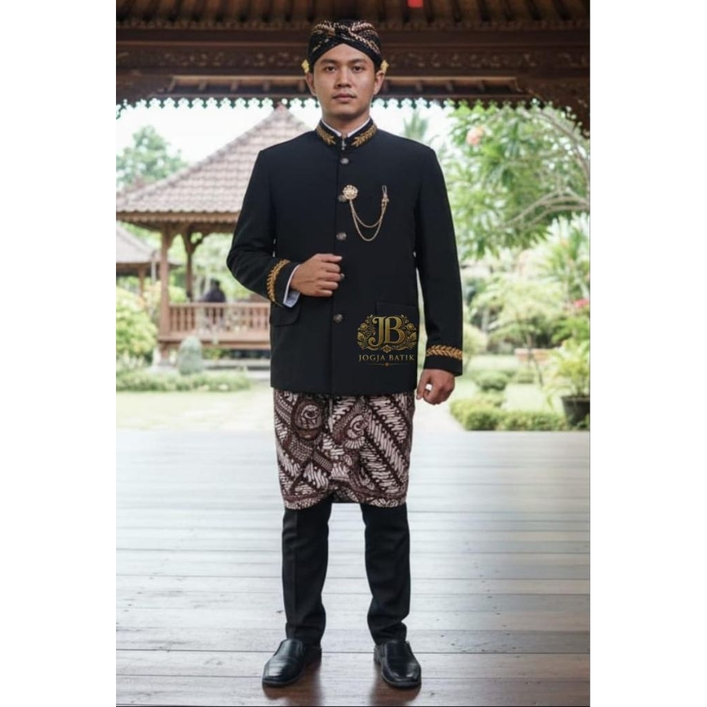 Jual Setelan Beskap Sunda Betawi Basofi Bordir Lengkap | Shopee Indonesia