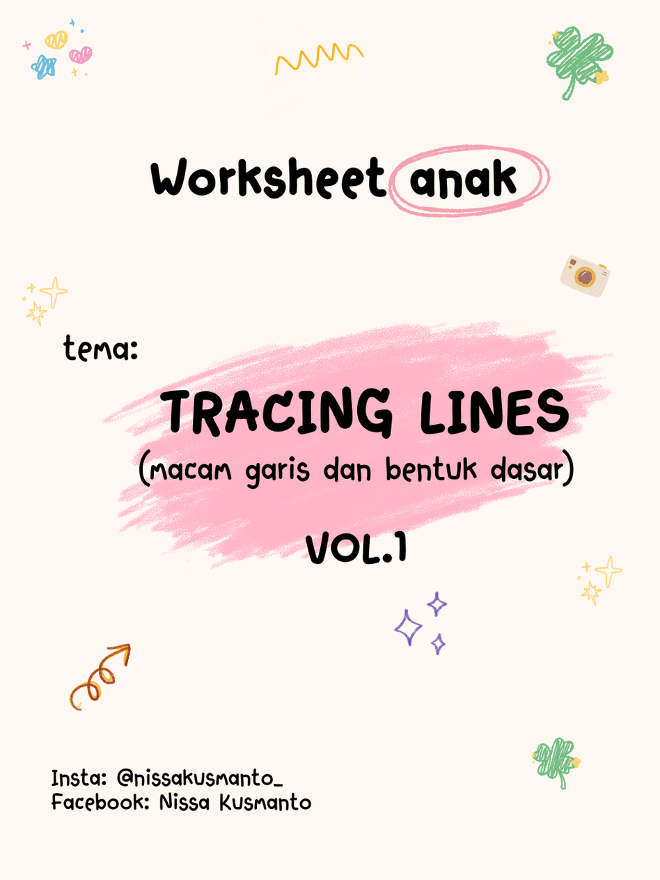 Jual Worksheet anak usia dini - TRACING LINES - macam macam garis dan ...
