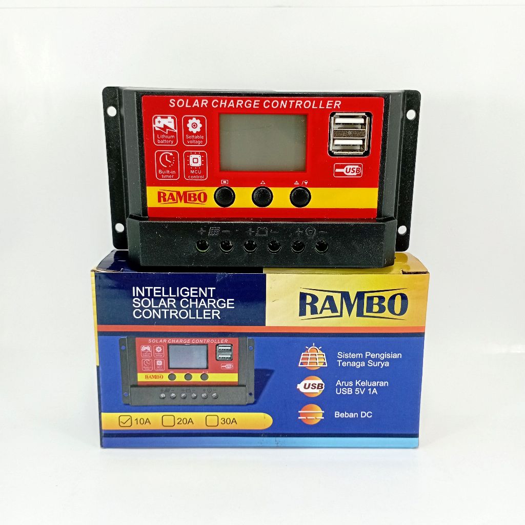 Jual CONTROLLER SOLAR PANEL RAMBO 10A / 20A / 30A | Shopee Indonesia