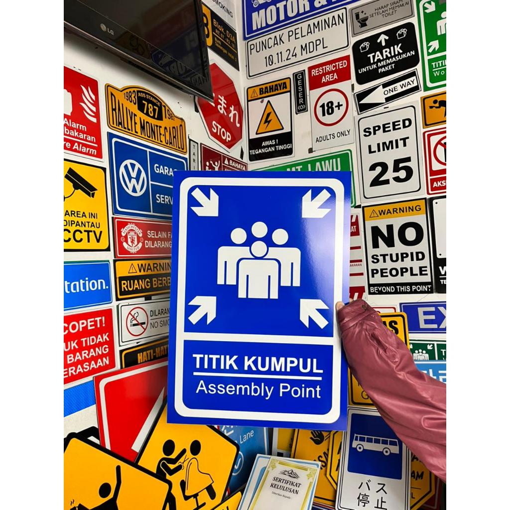 Jual SIGN TITIK KUMPUL 35 X 50 CM ( NEW BIRU ) | SIGN RAMBU ARAH ...