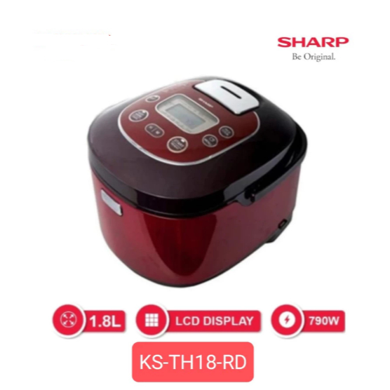 Jual Sharp KS-TH18-RD Rice Cooker Magic Com Digital 1.8 L Penanak Nasi ...