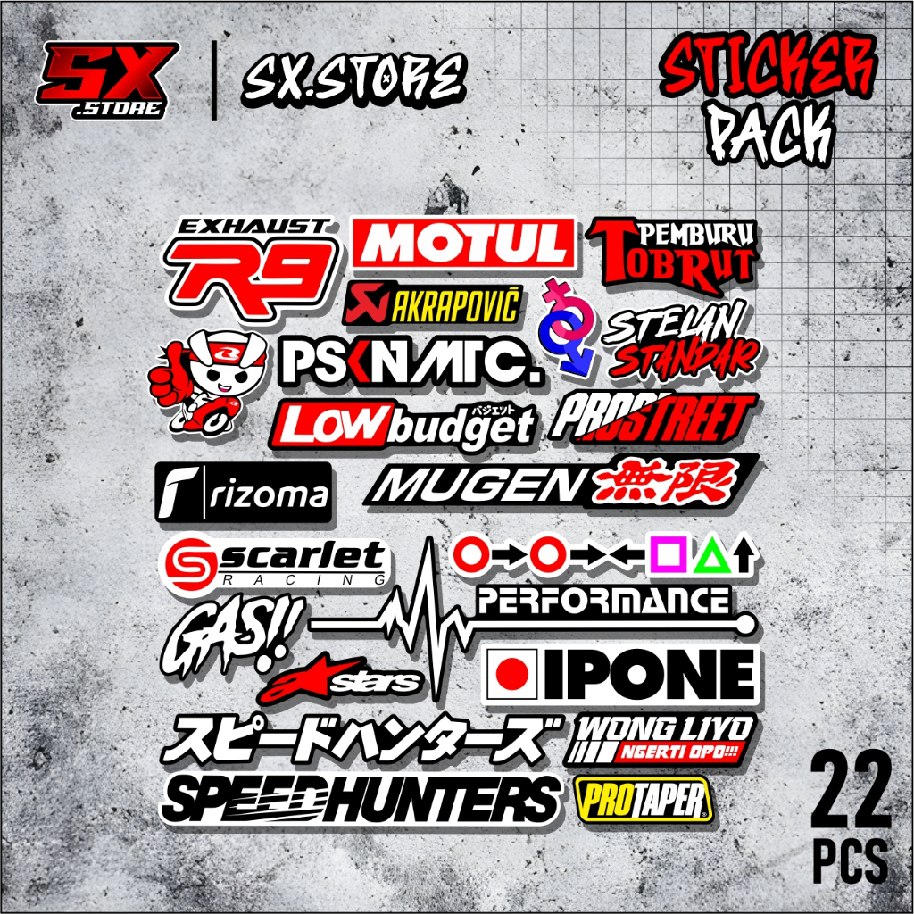 Jual STICKER PACK RACING VINYL DAN HOLOGRAM SUDAH DI CUTTING TINGGAL ...