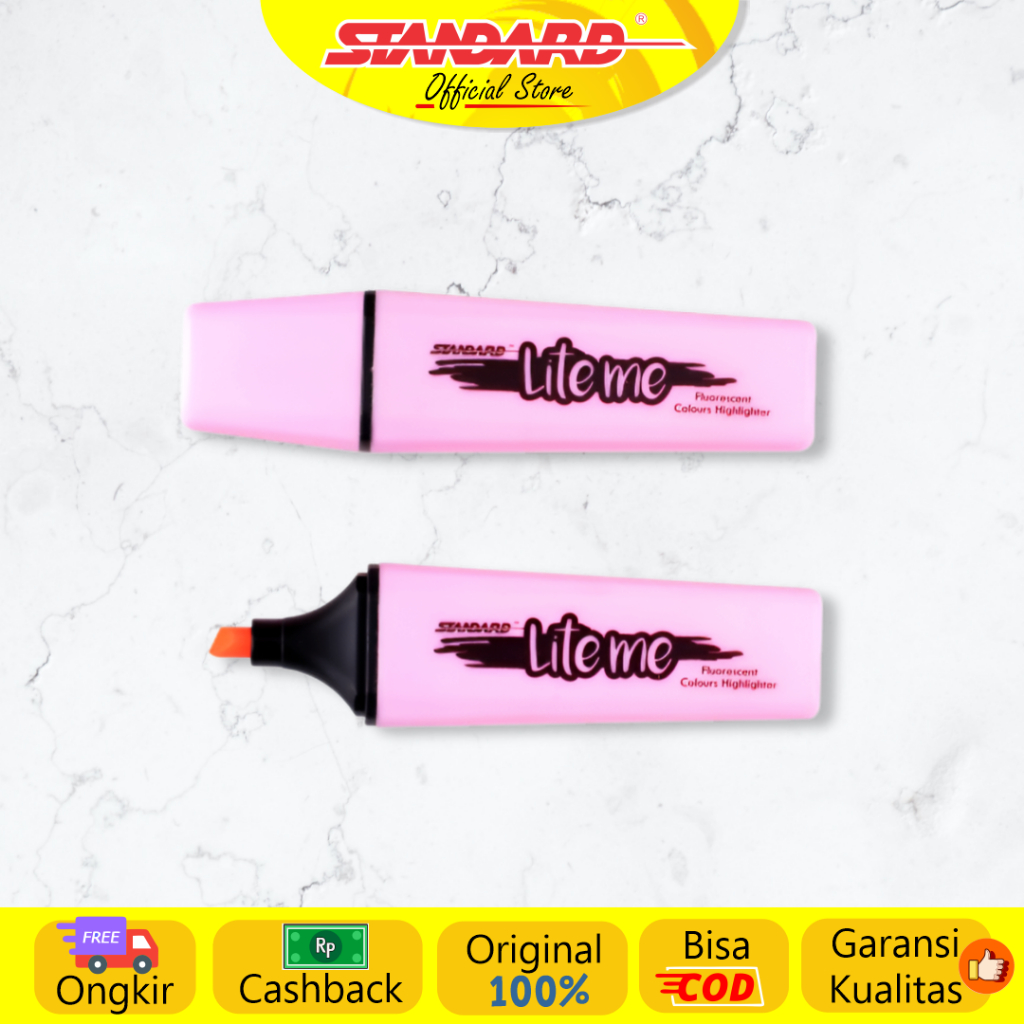 Standard - Lite Me Square Warna Pastel ( Highlighter / Text Marker / Penanda Warna ) (2)
