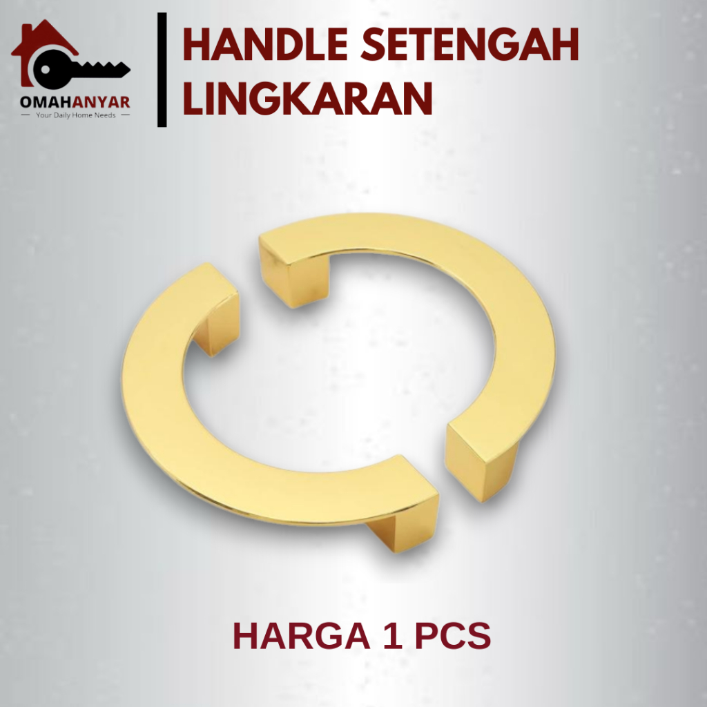 Jual Handle Pegangan Laci Lemari Setengah Lingkaran Emas | Shopee Indonesia