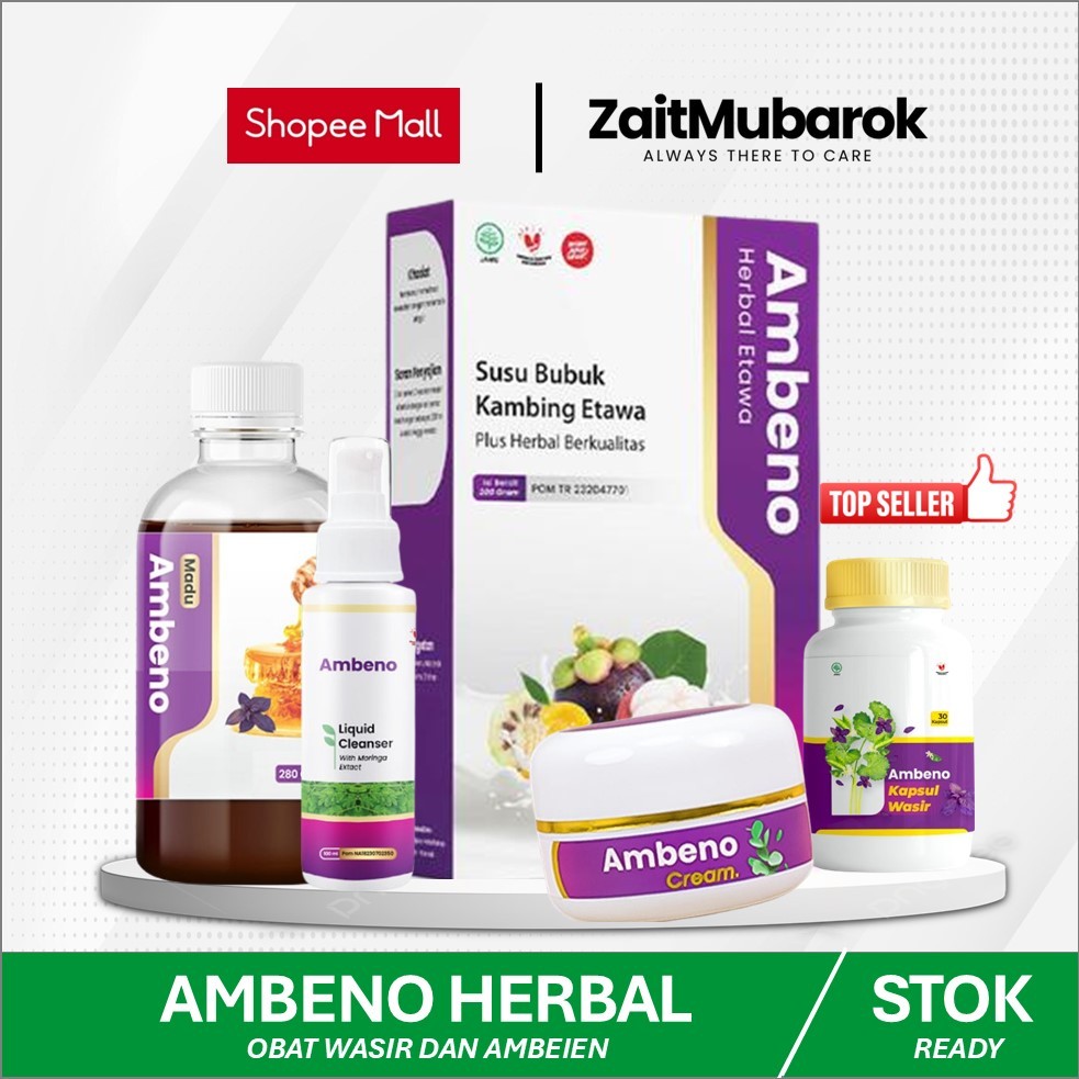 AMBENO Asli Original Obat Herbal Untuk Wasir dan Ambeien Stadium 4 Tanpa Efek Samping Halal BPOM