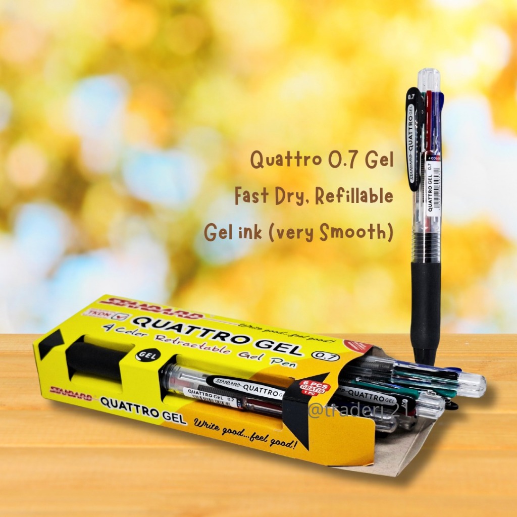Standard - Pulpen Quattro 0.5 / 0.7 Gel  4 IN 1 ( Alat Tulis / Pen / Ballpoint / Pena ) (9)