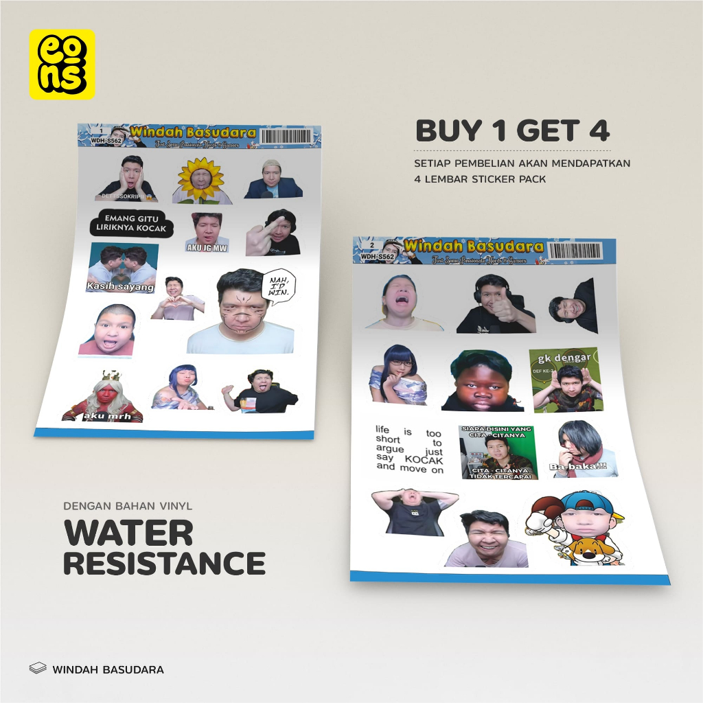 Jual Sticker Aesthetic Windah Basudara | Stiker Meme YouTuber Indonesia ...