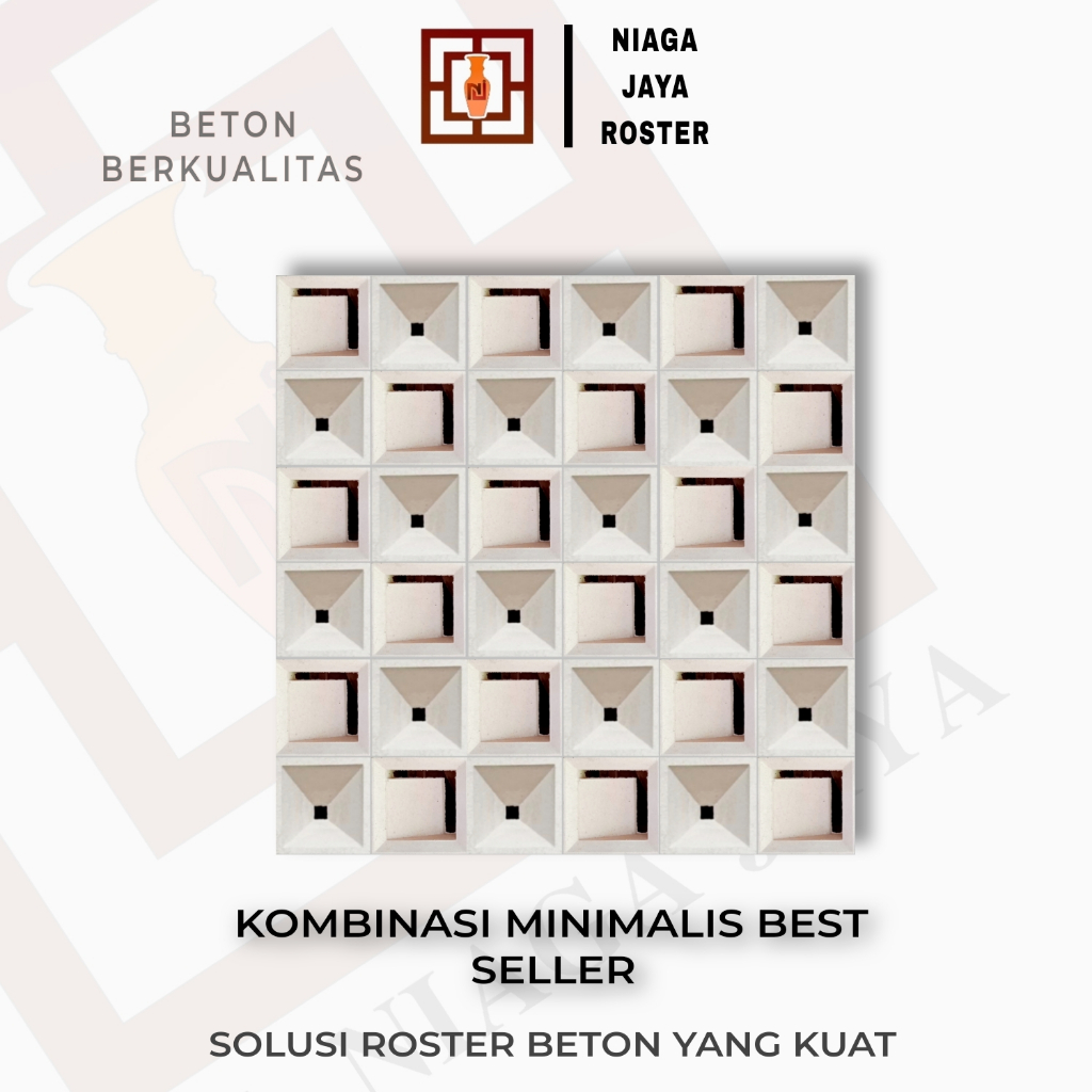 Jual NIAGA JAYA ROSTER - Roster Beton Minimalis Ukuran 20x20cm, Loster ...