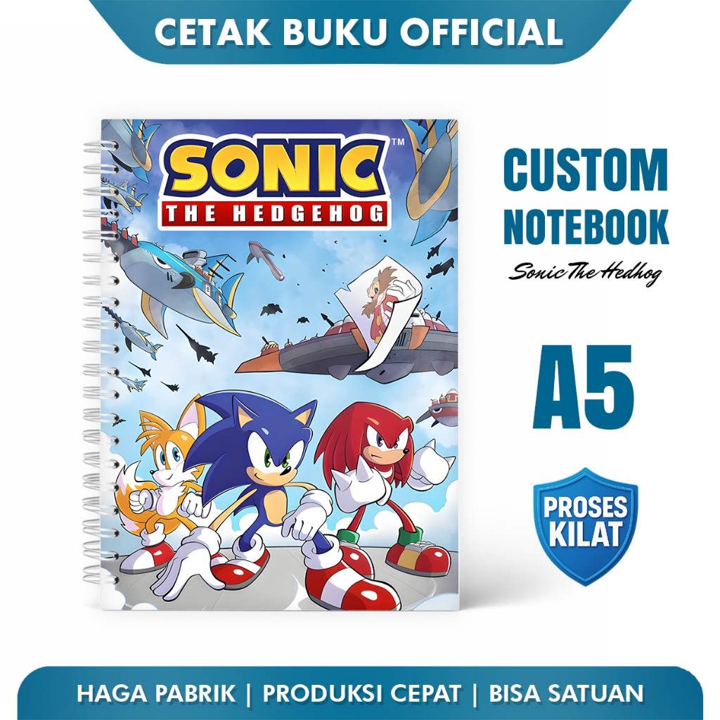 Jual Custom Notebook Buku Catatan Note A5 - Sonic The Hedhog | Shopee ...