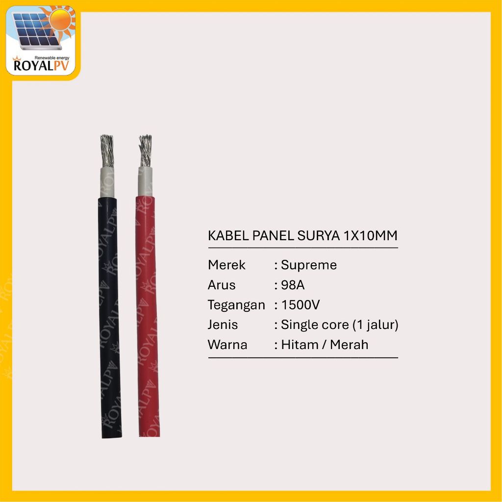 Jual Kabel panel surya solar pv solar panel H1Z2Z2-K 1x10mm | Shopee ...