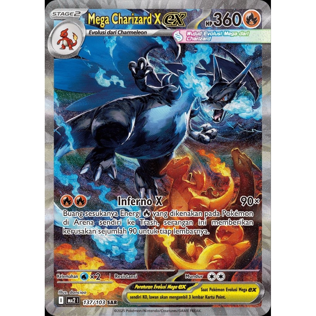Jual Mega Charizard X EX MA2 137/103 SAR ID | Shopee Indonesia