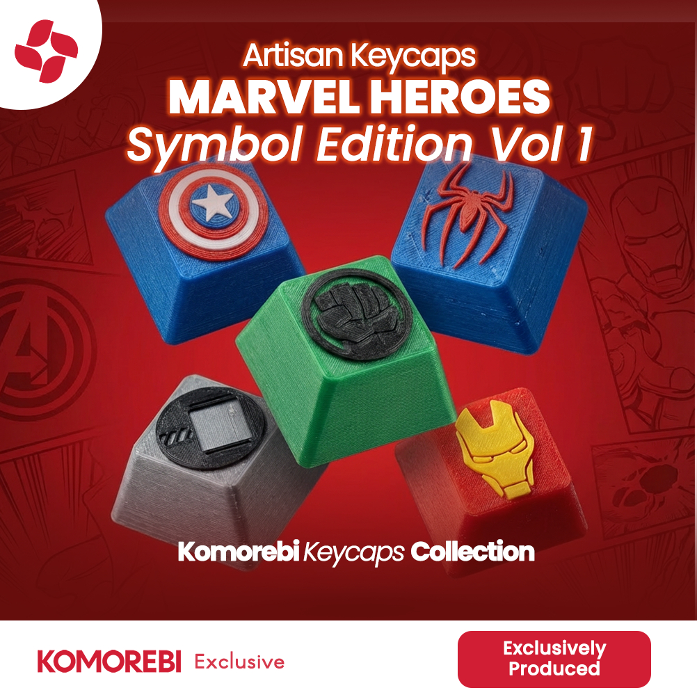 Jual Artisan Keycap Marvel Heroes Symbol Edition Vol 1 Iron Man Spider ...