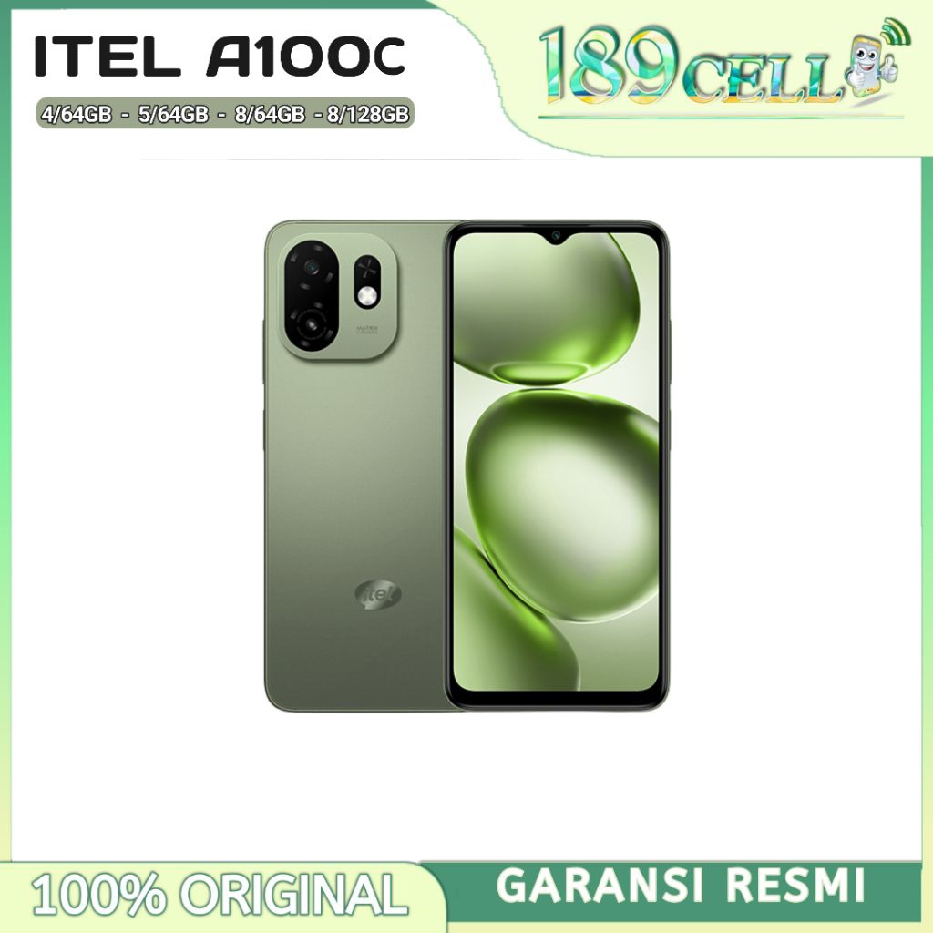 Jual ITEL A100C [3/64GB ] [4/64GB] - Unisoc T7100 Octa-core, 5000mAh ...