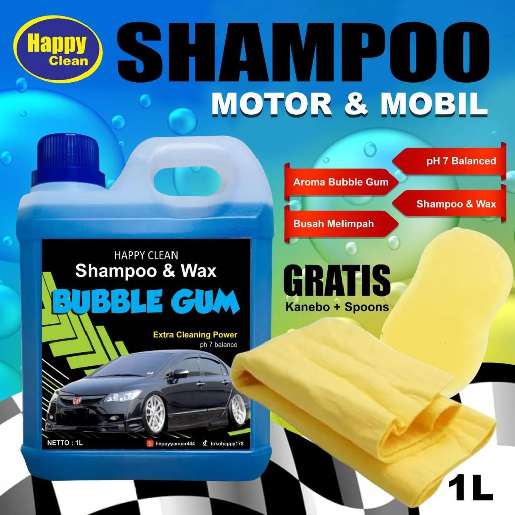 Jual sampo cuci motor & mobil free spons + kanebo | Shopee Indonesia