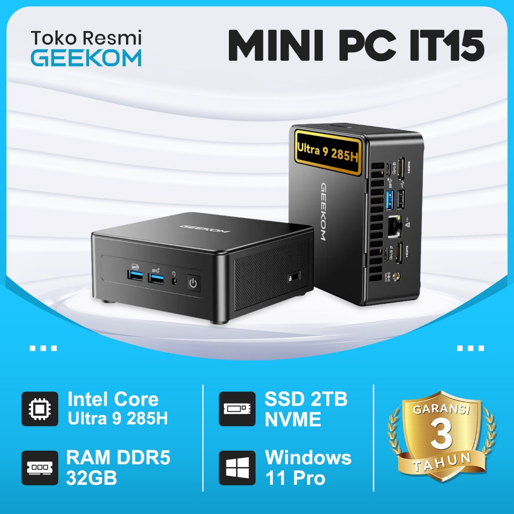 Jual GEEKOM IT15, The Most Powerful AI Mini PC with Intel Ultra 9