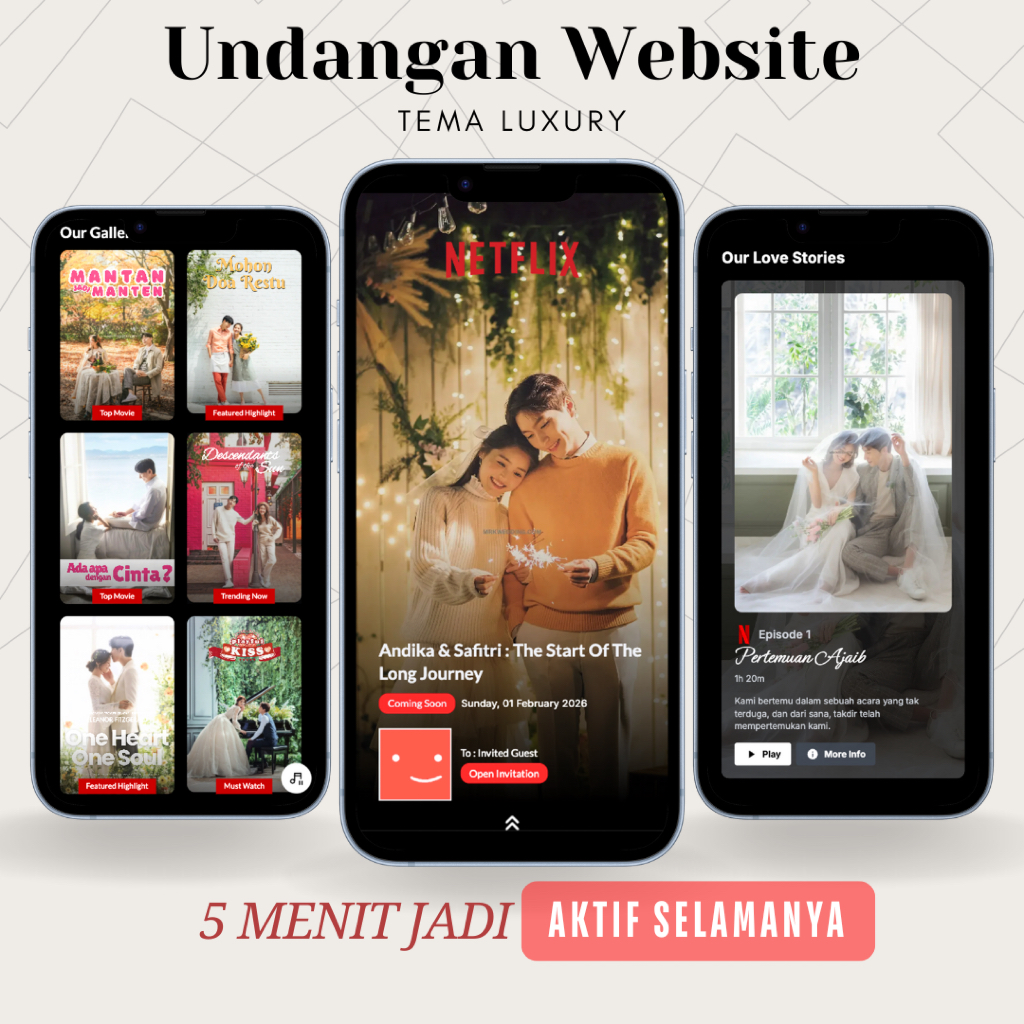 Undangan Online Website Pernikahan: Undangan Pernikahan Premium