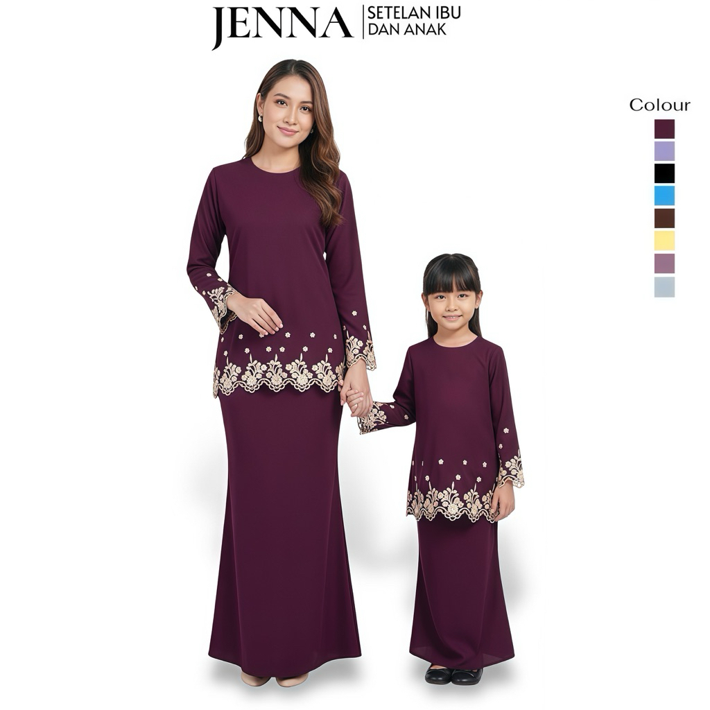 Jual Dkhayru - Jenna Stelan Rok Couple Ibu Dan Anak Stelan Rok Melayu ...