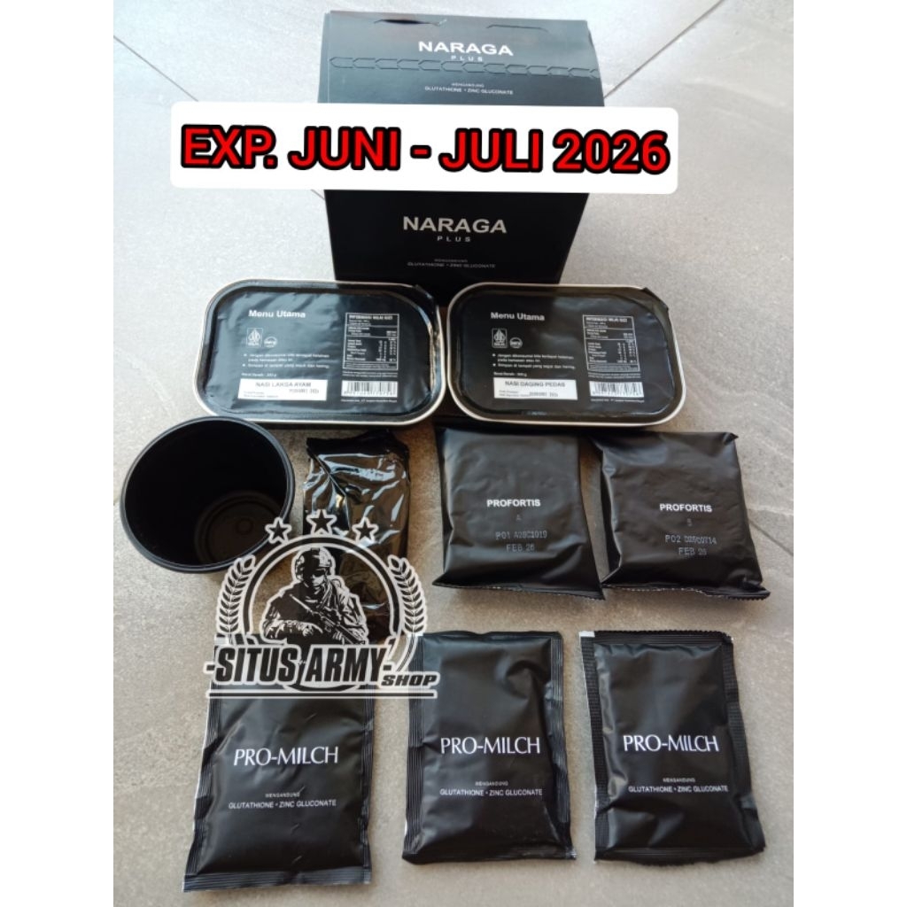 Jual RANSUM MAKANAN TNI | 1 PAKET LENGKAP RANSUM NARAGA PLUS | EXP ...