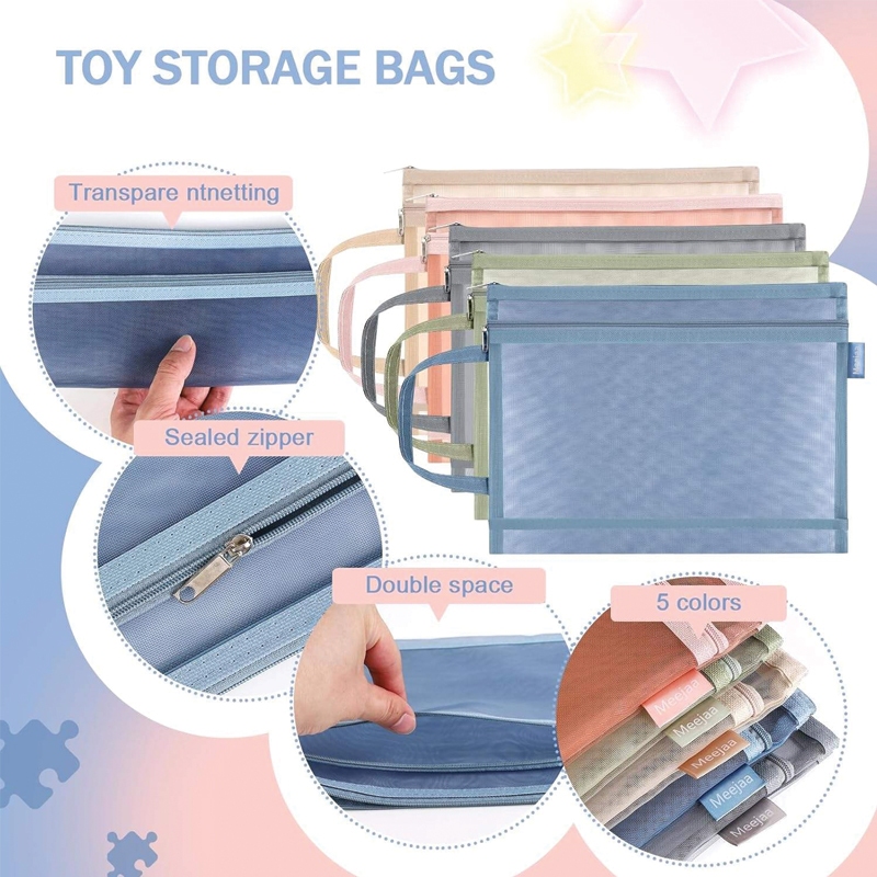 Jual TAO Tas Folder Map Jaring Zipper Bag Nylon Mesh Transparant Multi ...