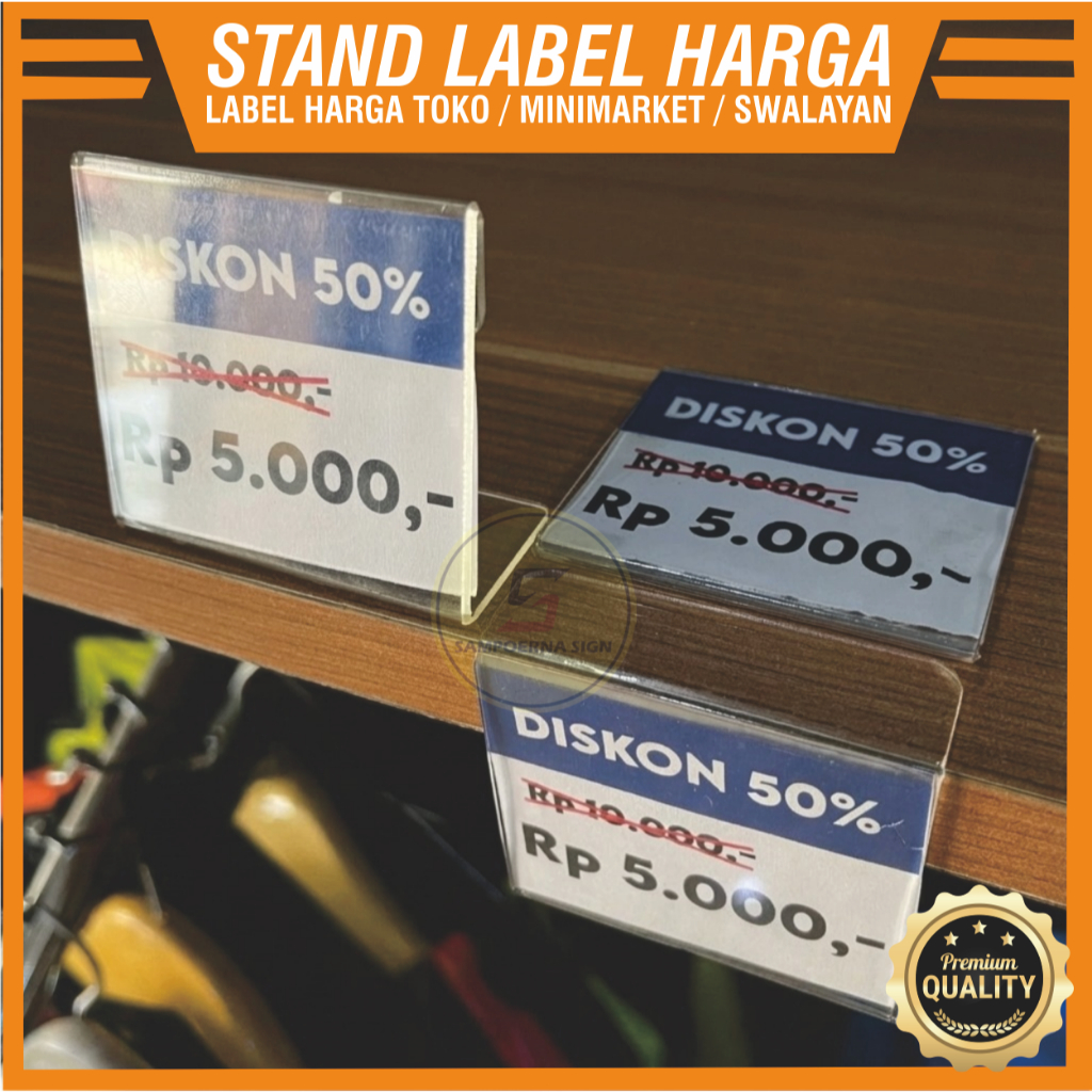 Jual JPID Label Display Harga Acrylic / Akrilik Product Price Tag / Tag ...
